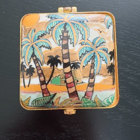 Caribbean Cruising Trinket Boxes - Vintage - Set of 2 EUC - Picture 4 of 8